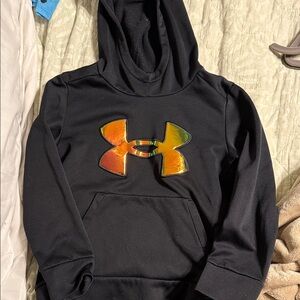 Under Armour Black Hoodie with Metallic Logo